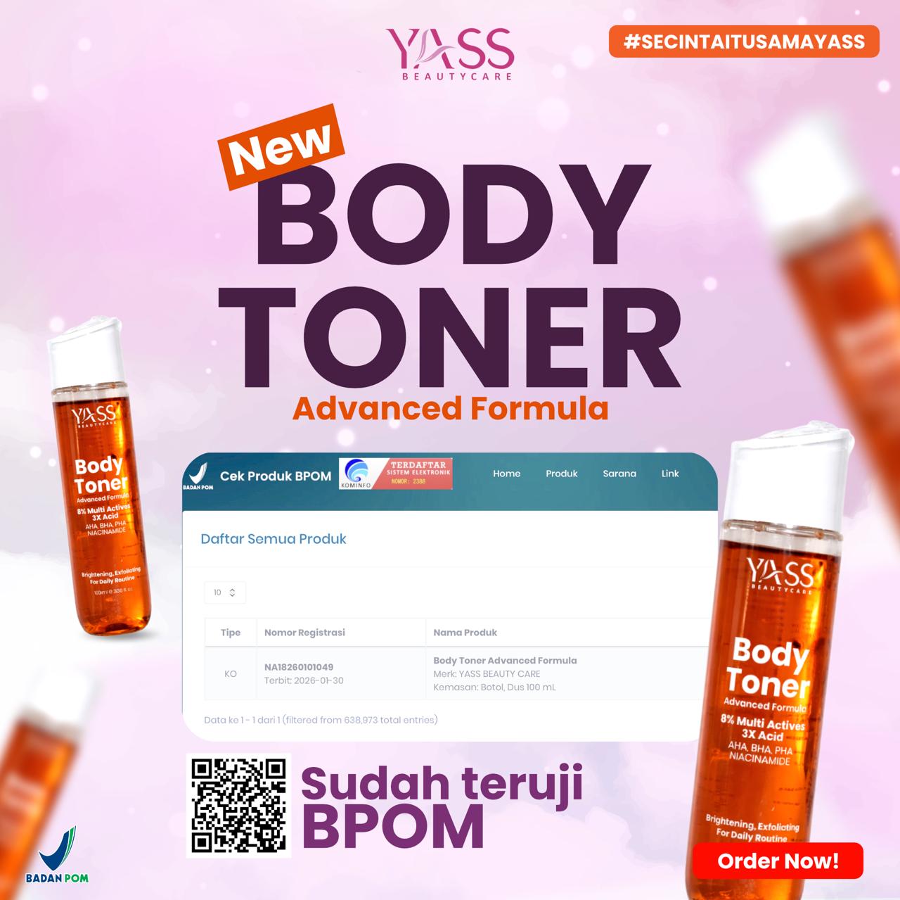 Body Toner  Whitening With AHA BHA PHA